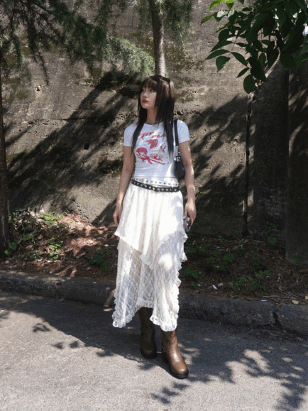 ♥︎ONLY VIVIC♥︎LACE LAYERED SKIRT